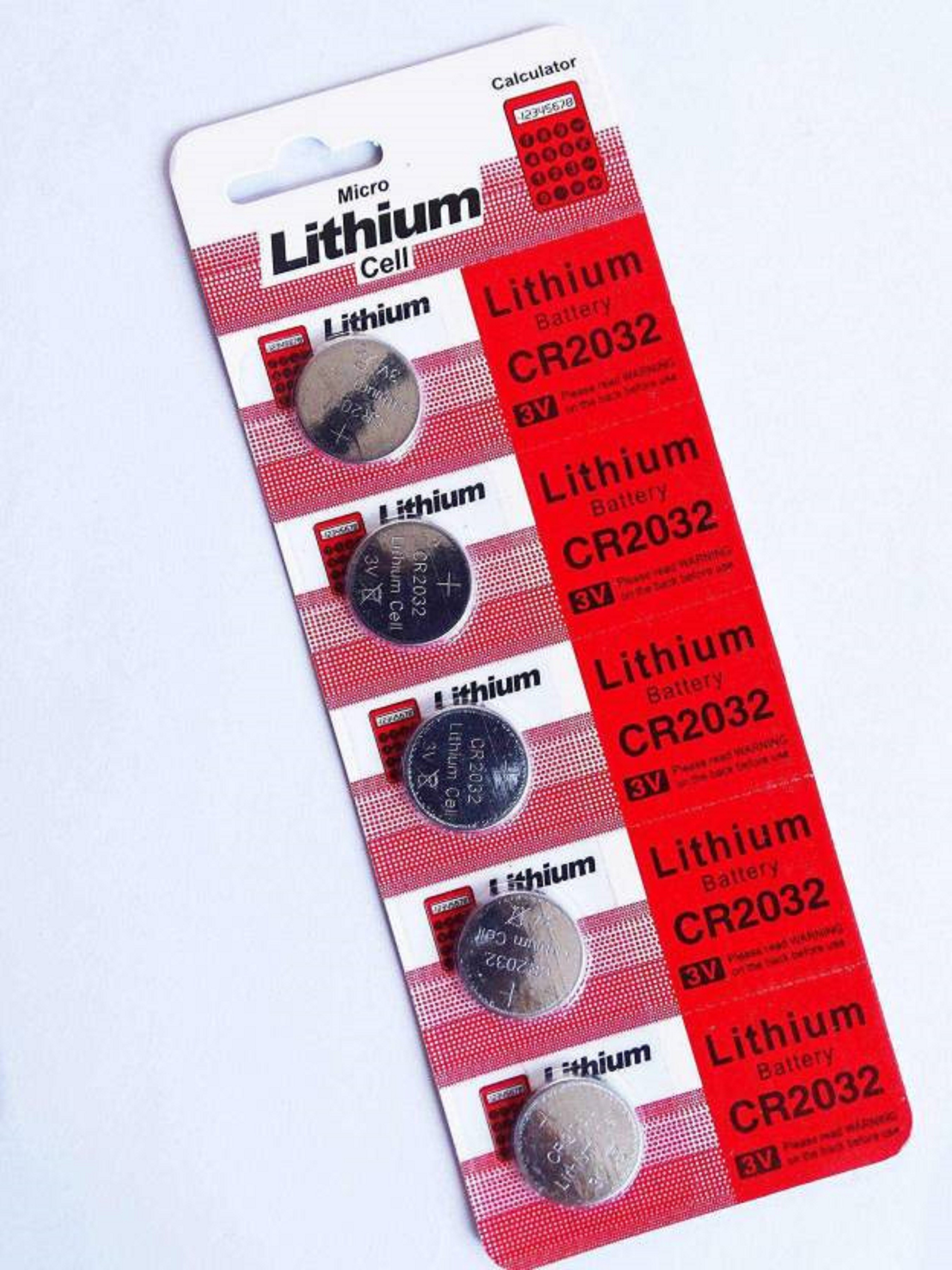 pac Micro Lithium Cell CR2032 Coin 3v Computer Motherboard CMOS Cell (pack of 5)Battery image 1