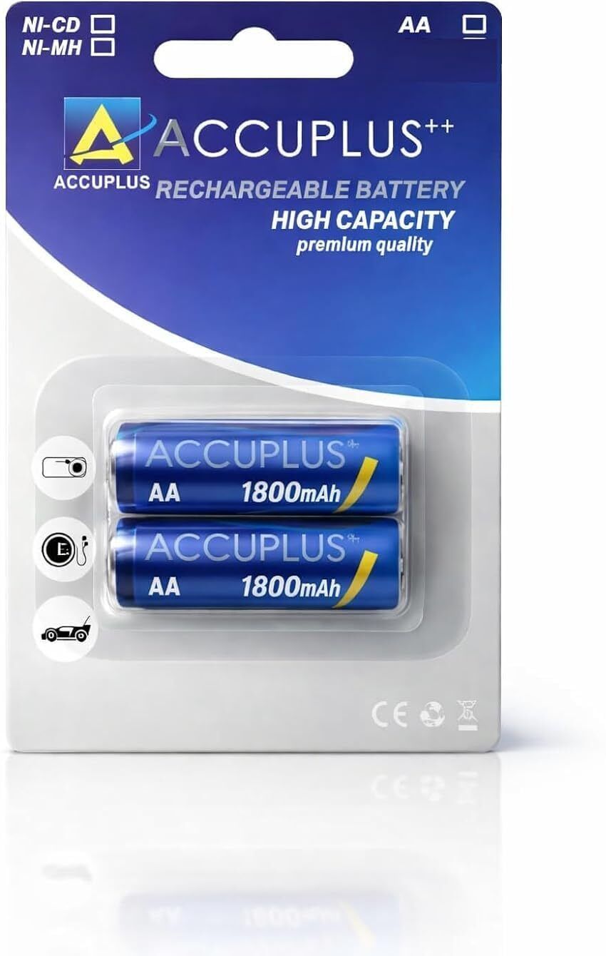 AA Rechargeable 1800mAh 1.2V | Pack of 2 | Low Self Discharge | Battery-image-1