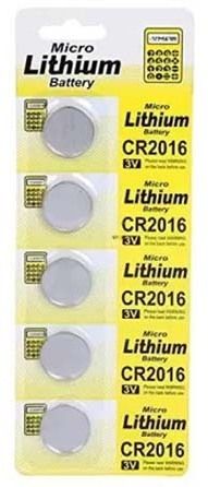 nimida CR2016 Lithium Coin 3V, Pack of 5 for use in Calculators, keyfobs, etc Battery-picture-23