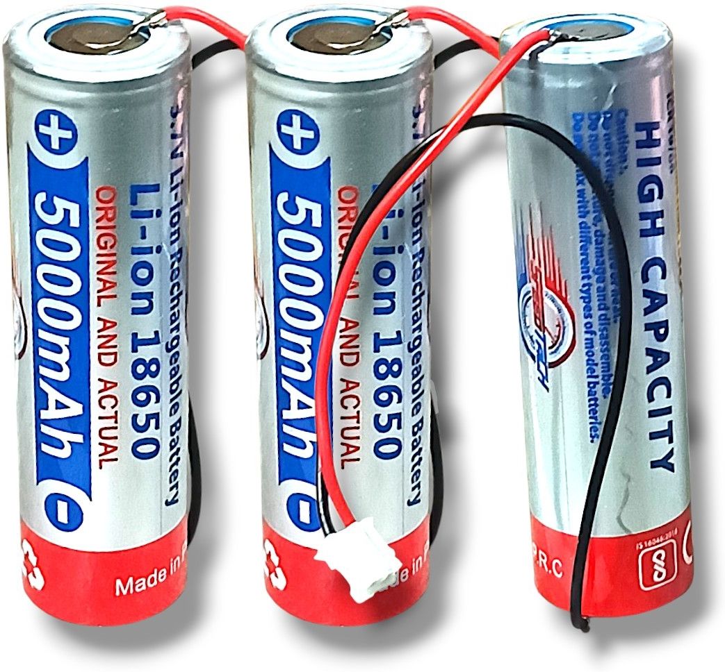 avisri (Pack of 3)3.7V 5000mAh(Wire) 18650 Lithium ion Rechargeable Battery-picture-18