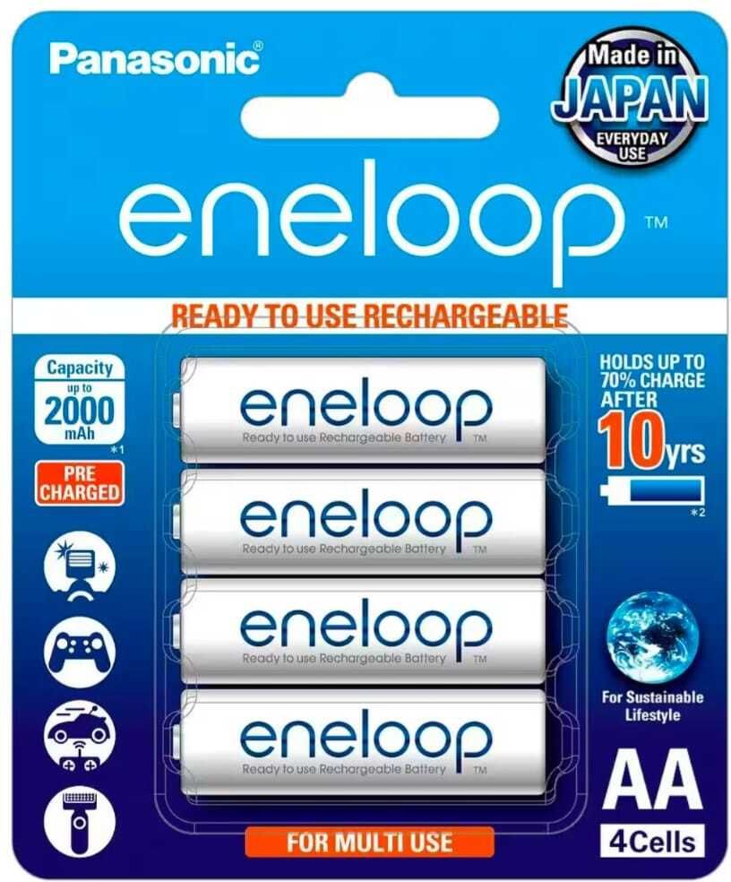 microusb PANASONIC Eneloop 1900mAh 1.2V AA Capacity up to:2000mAh Rechargeable Battery-picture-15