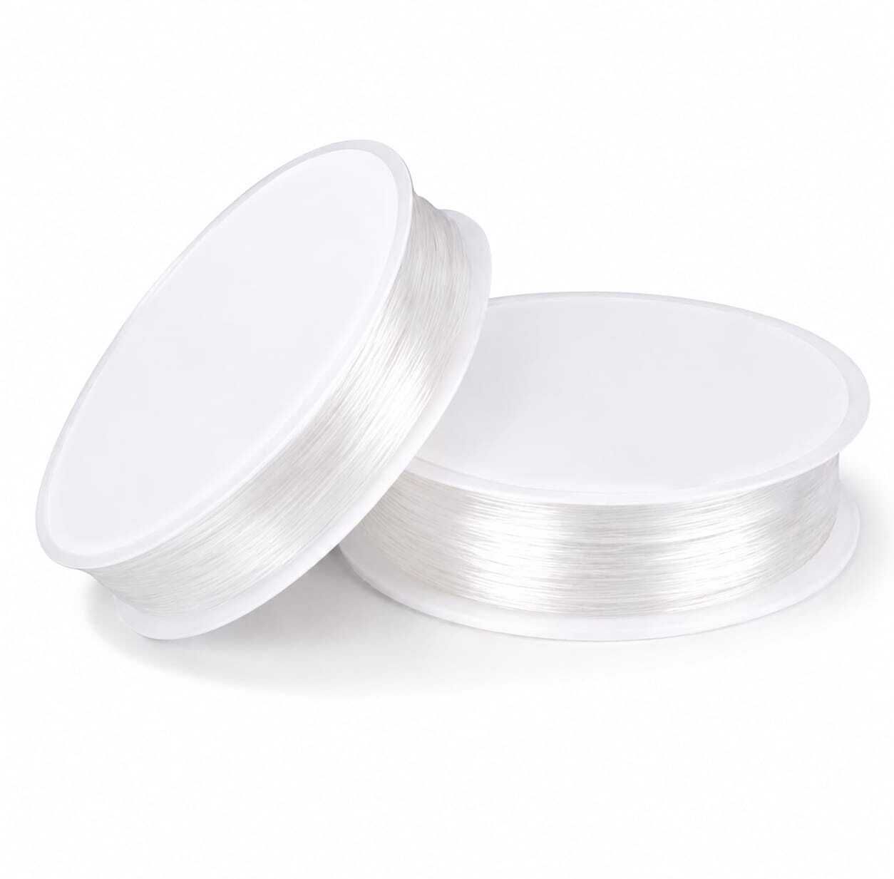 symkard Clear Elastic Cord 0.8mm for Bracelets Necklace Jewelry Making Beading DIY Craft White Beading Wire-picture-13