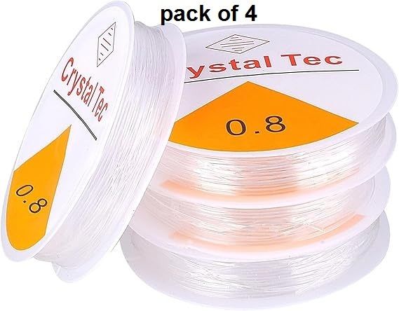 Elastic White Artificial Jewellery Wire, 0.8mm White Beading Wire-image-11