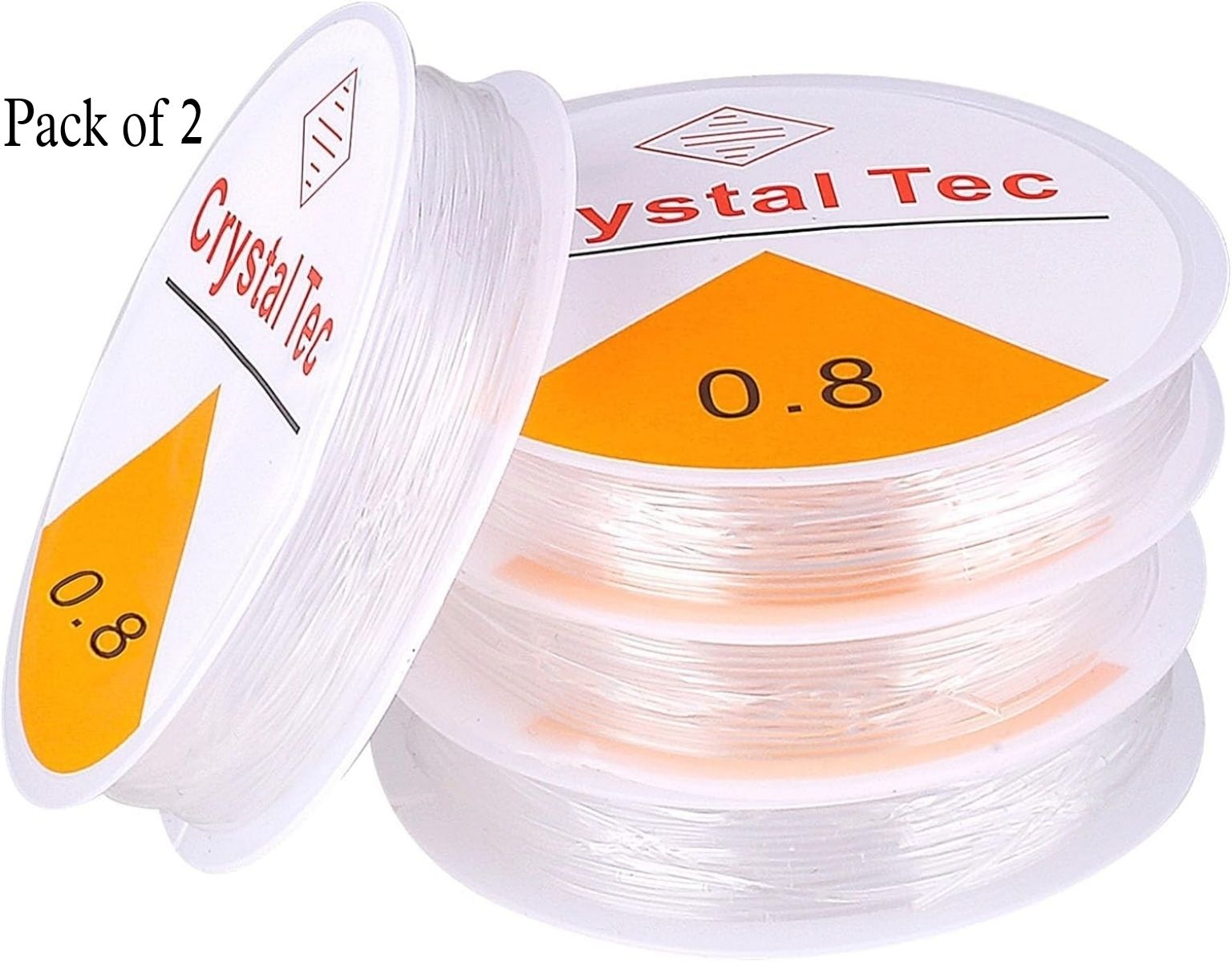 Elastic String Rope Artificial Jewellery Wire, 0.8mm White 2 no's roll Clear Beading Wire-image-35