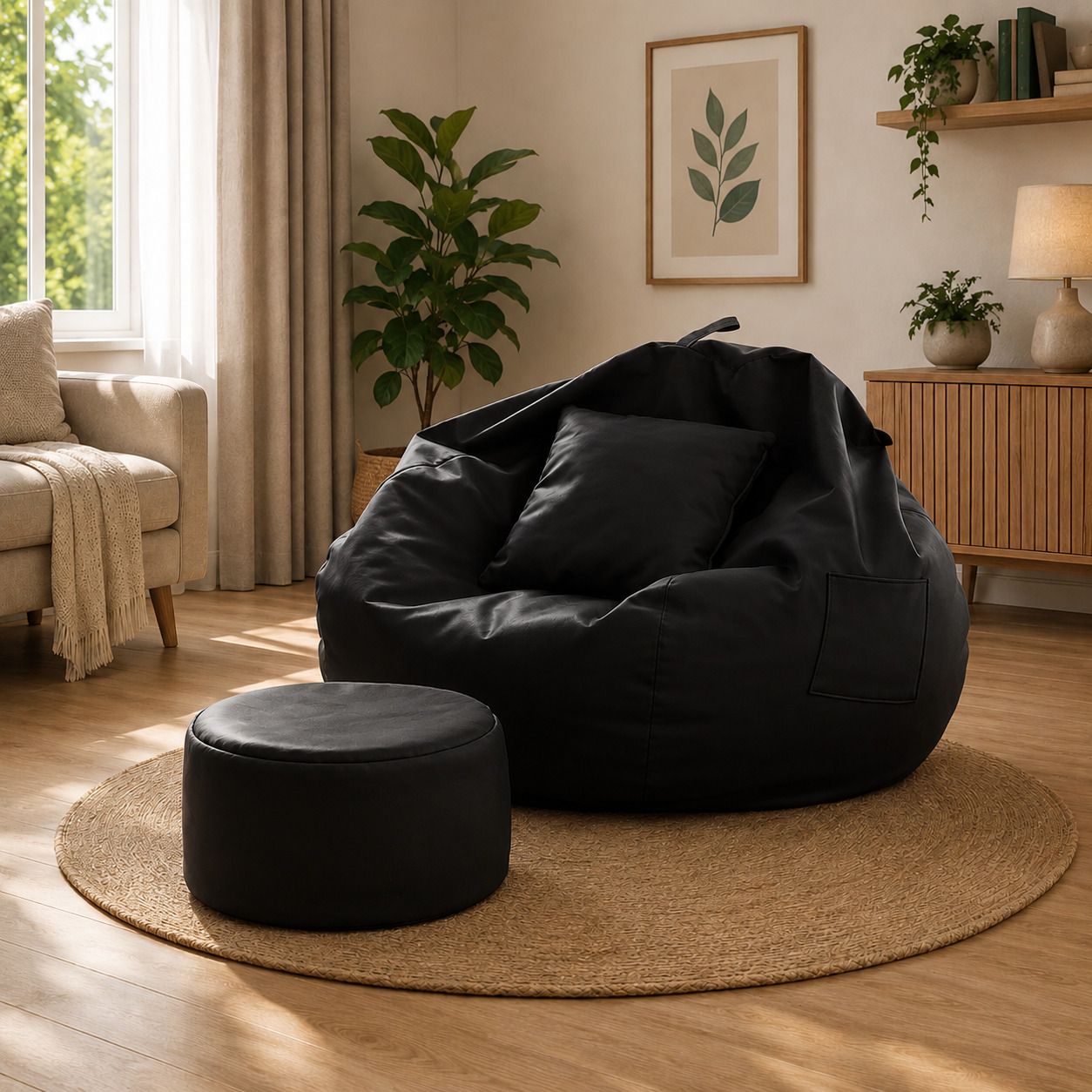 kushwaha XXL Chair Bean Bag Cover (Without Beans)-picture-3