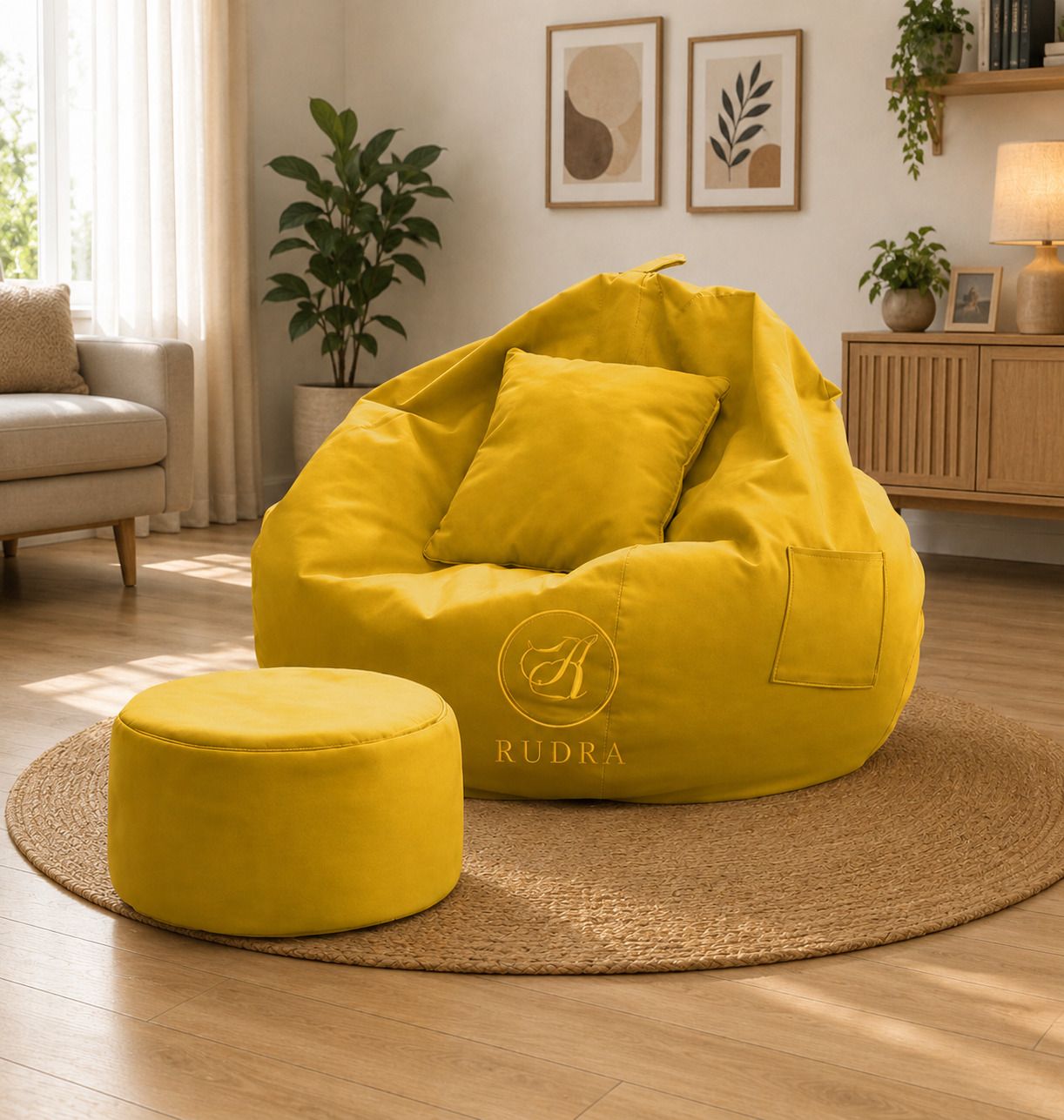 kushwaha XXL Chair Bean Bag Cover (Without Beans)-picture-2