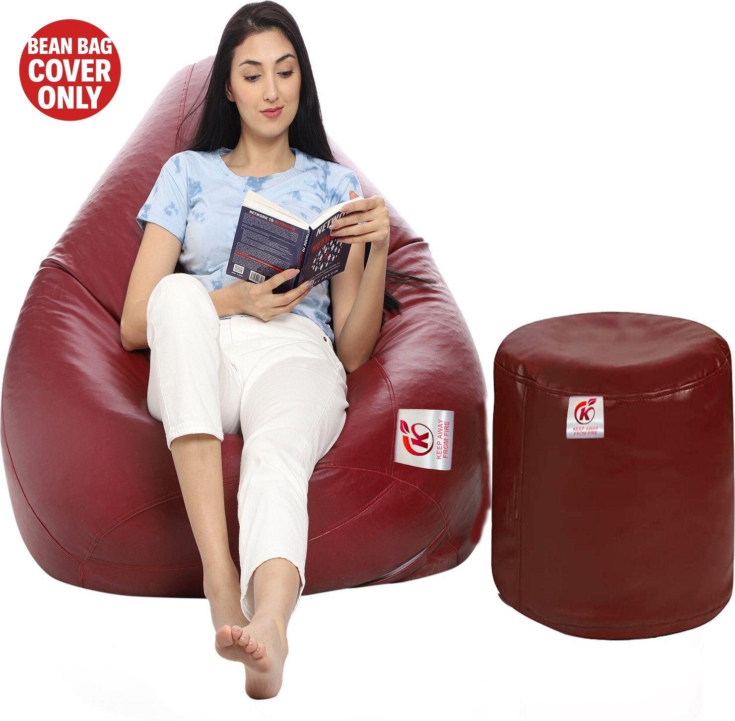 XXXL Tear Drop Bean Bag Cover (Without Beans)-image-12