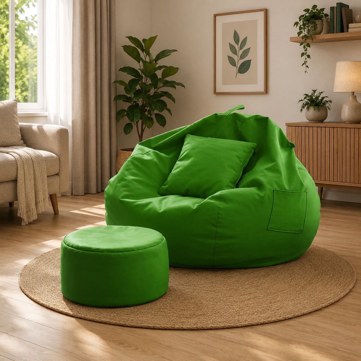 kushwaha XXL Chair Bean Bag Cover (Without Beans)-picture-1