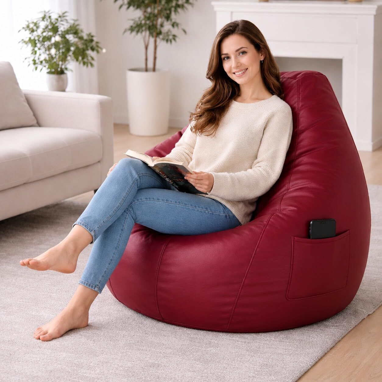 shop24care XL Chair Bean Bag Cover (Without Beans)-picture-28