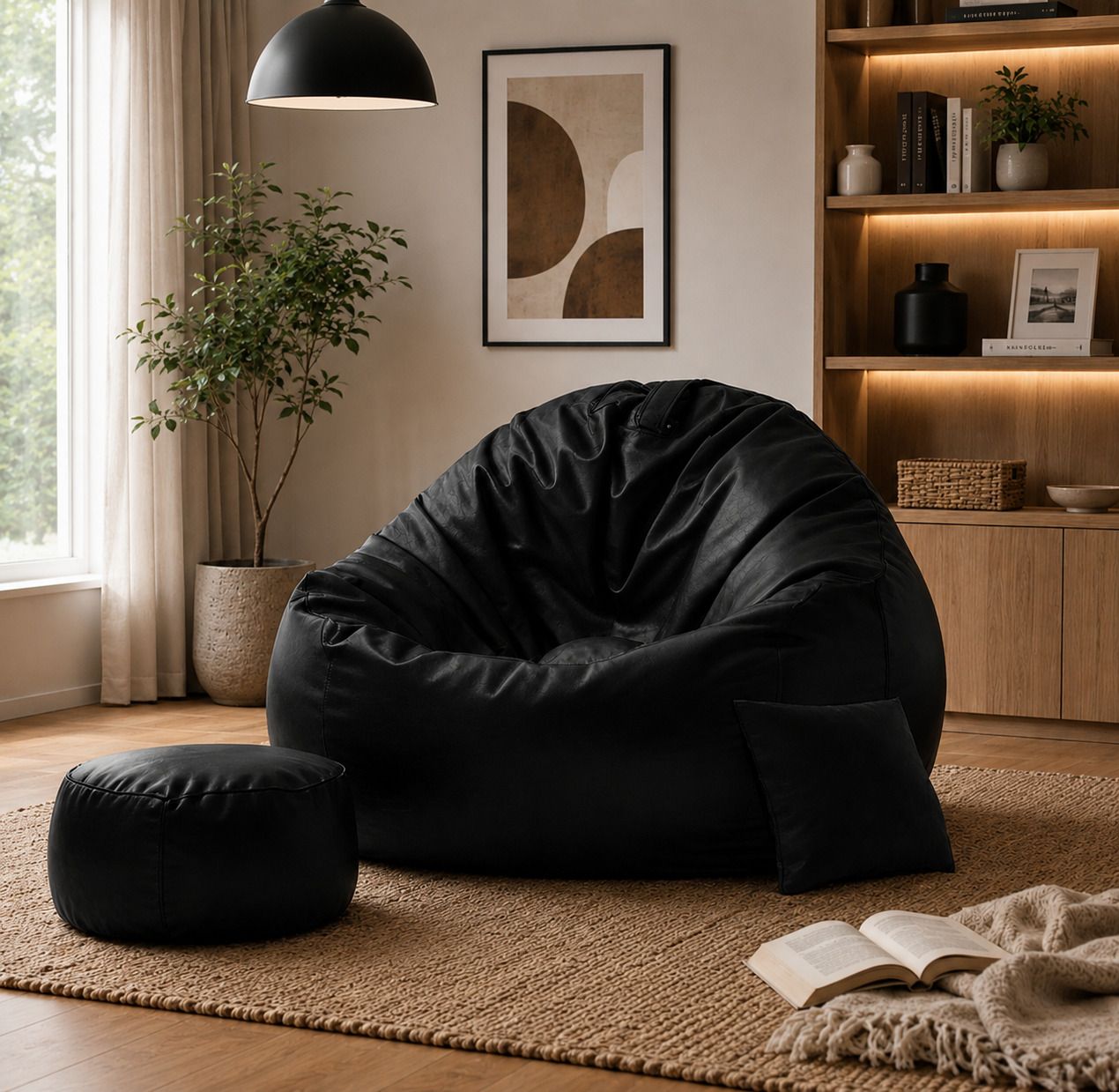 XXXL Pouffe Bean Bag Cover (Without Beans)-image-36