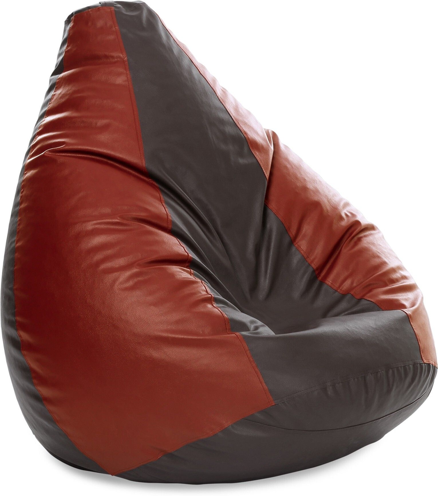 style homez 4XL Premium Leatherette Classic Brown Tan Color Jumbo Teardrop Bean Bag With Bean Filling-picture-4