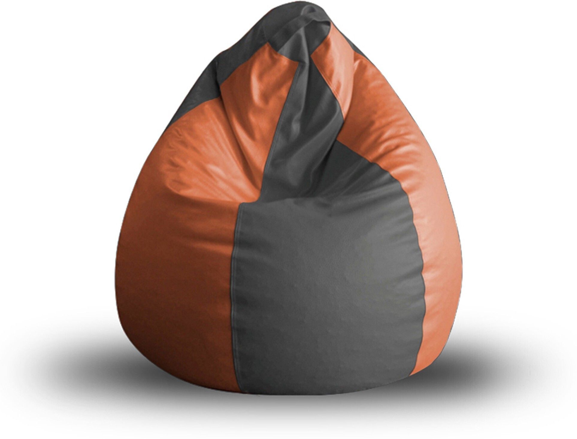 XL Premium Leatherette Classic Grey Tan Color Teardrop Bean Bag With Bean Filling-image-37