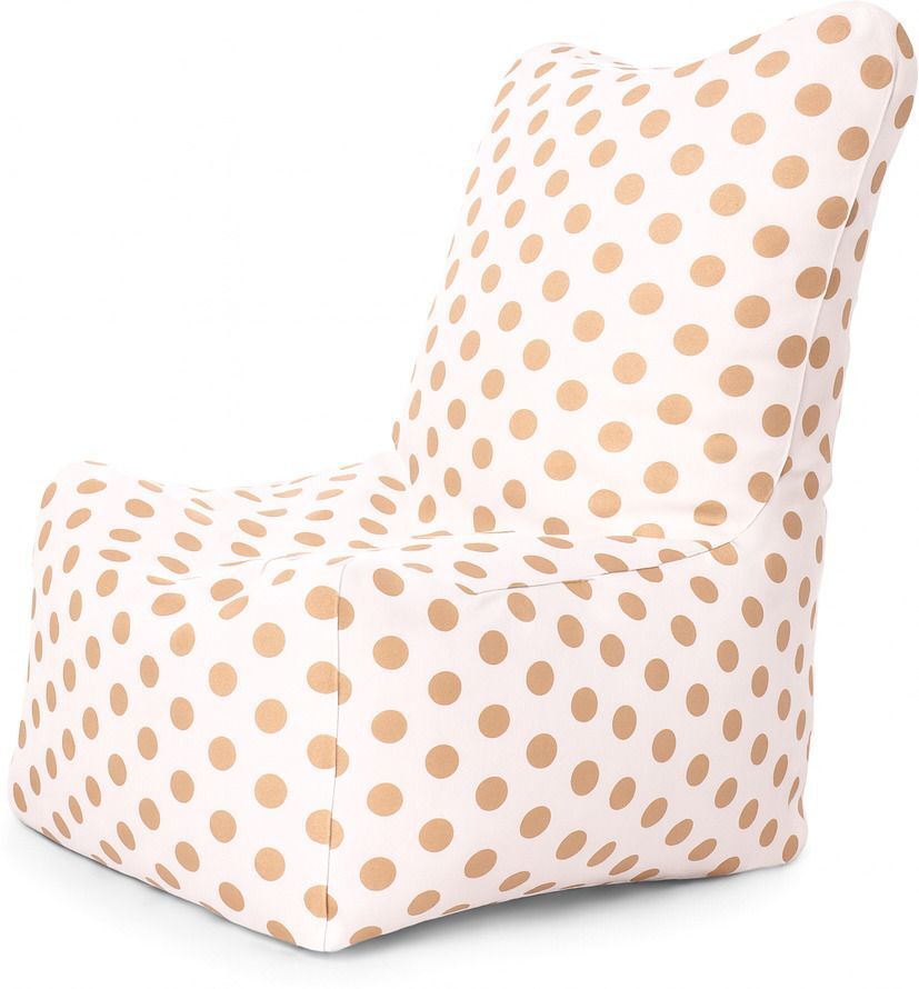 style homez Large CANVAS CLASSIC CHAIR, Cotton Polka Dots Printed Bean Bag Chair With Bean Filling-picture-12
