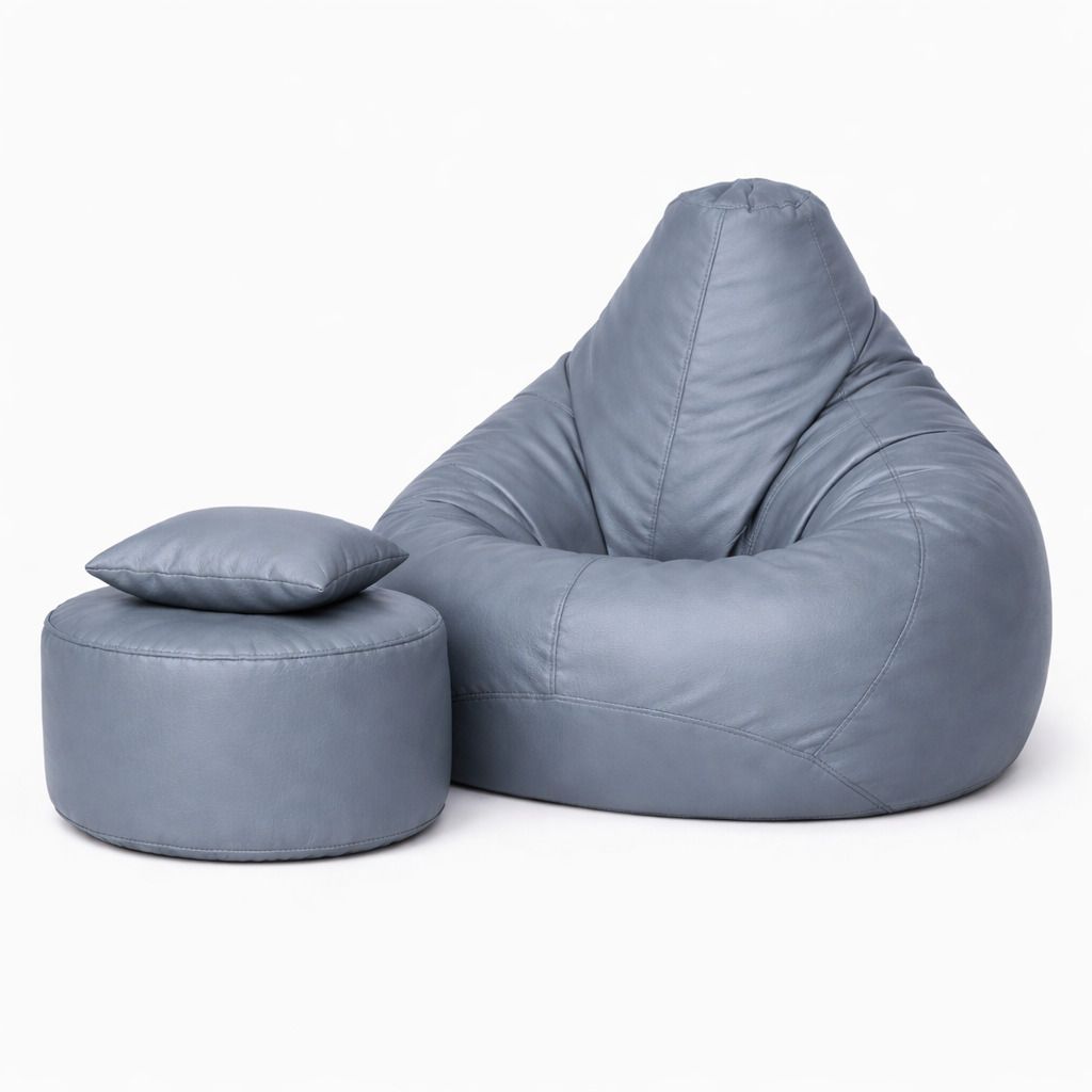 4XL with Bean Filled 1.5KG and Footrest & Pillow – Large Multicolor Comfort Lounger Bean Bag Sofa-image-36