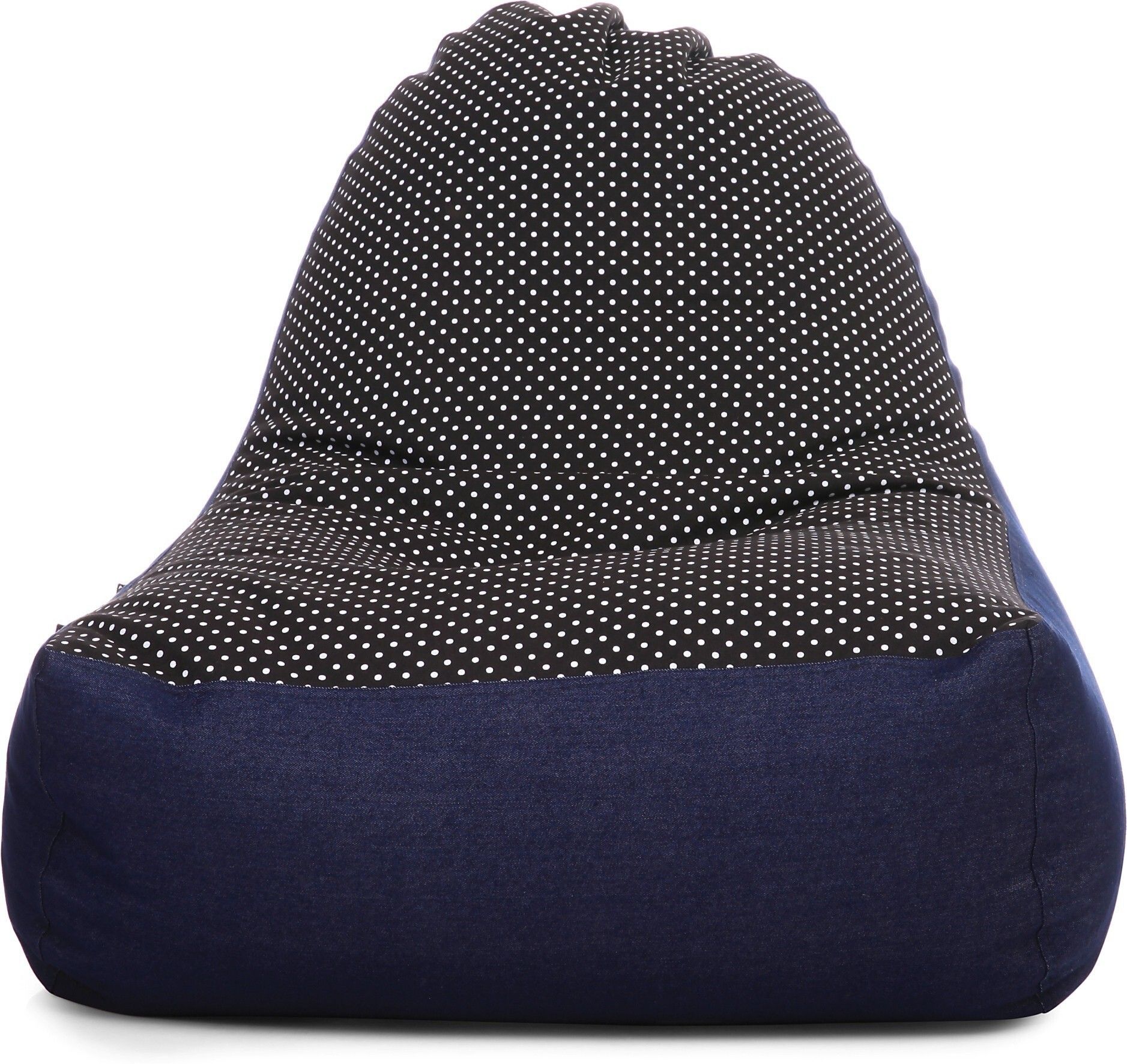 XXL Urban Design Denim Canvas Polka Dots Printed Lounger Bean Bag With Bean Filling-image-41