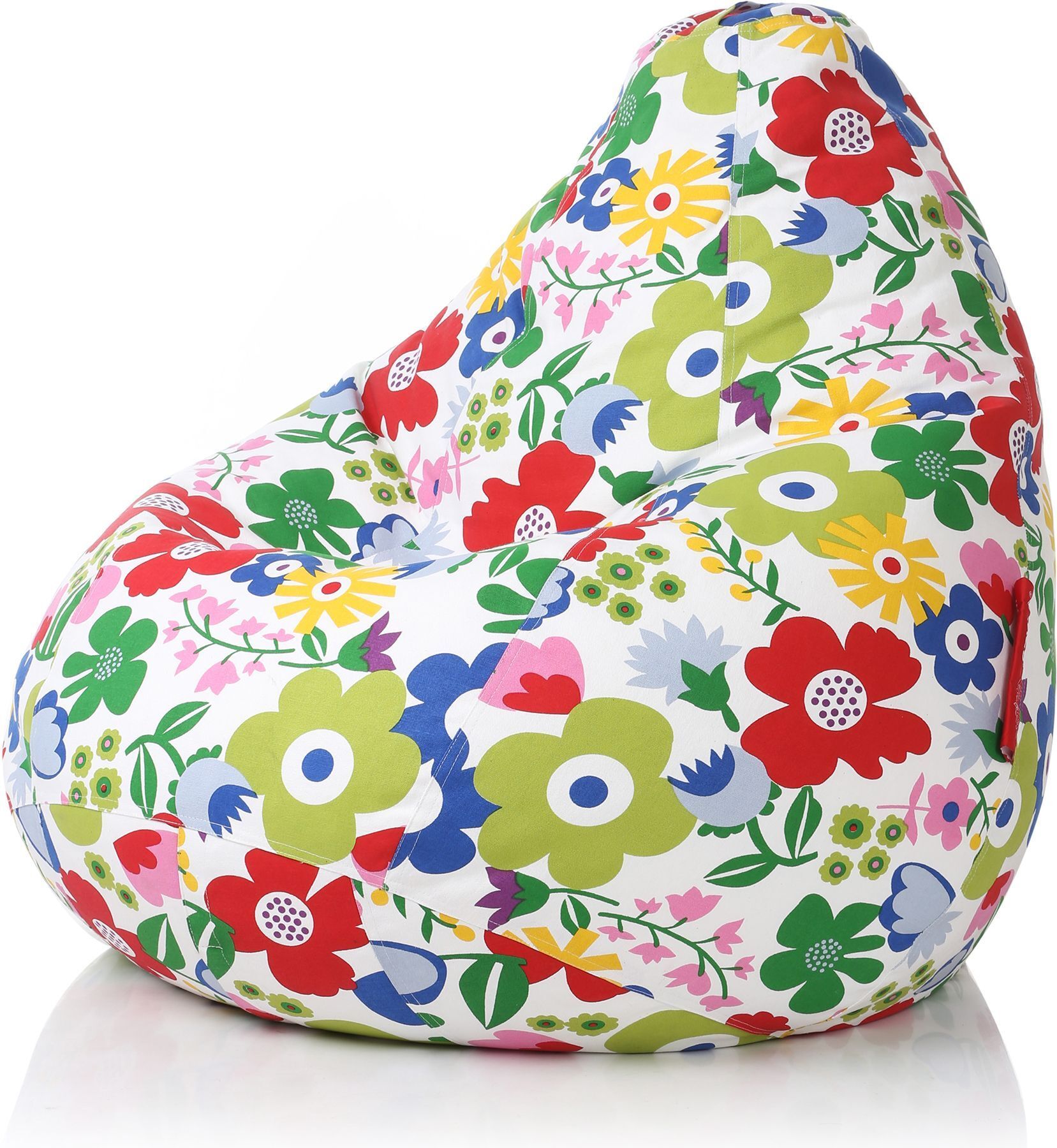 style homez 4XL Classic Cotton Canvas Floral Printed Teardrop Bean Bag With Bean Filling-picture-44