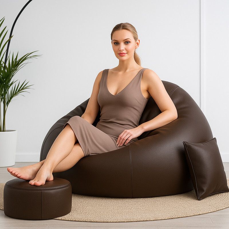 Jumbo Supreme Sofa Combo Solids Bean Bag Sofa With Bean Filling-image-48