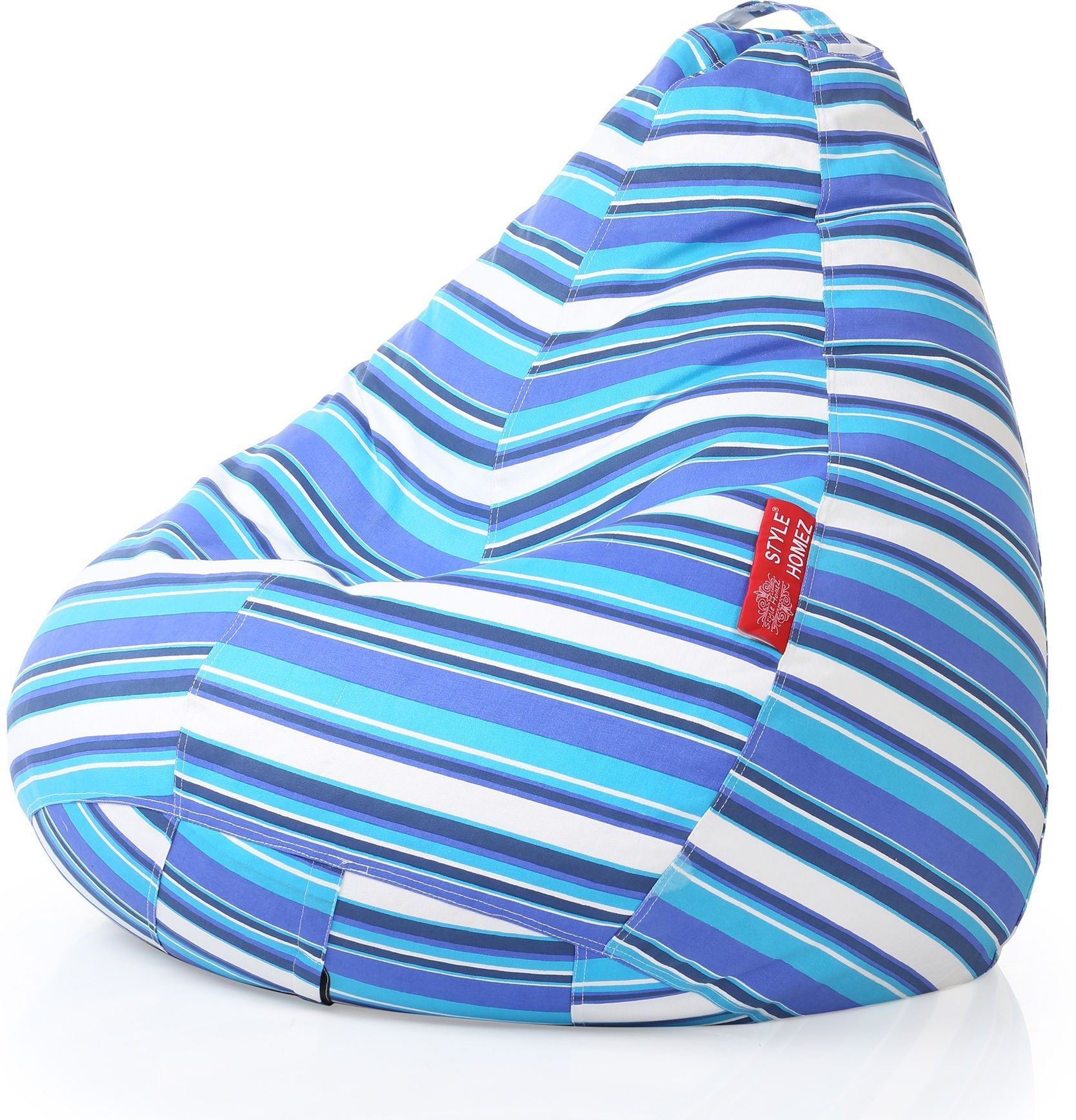 style homez 4XL Classic Cotton Canvas Stripes Printed Teardrop Bean Bag With Bean Filling-picture-10
