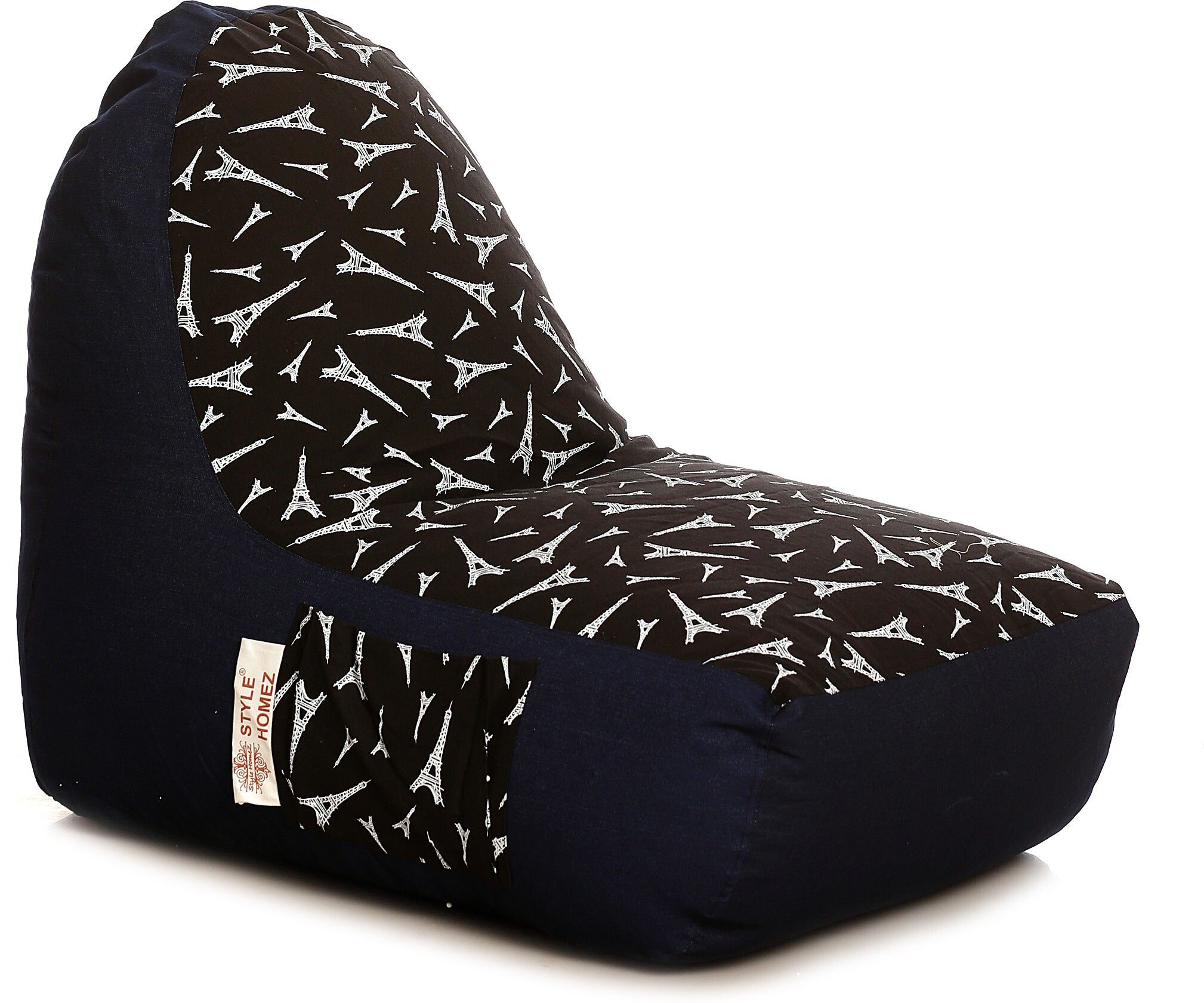 XXL Urban Design Denim Canvas Abstract Printed Bean Bag Chair With Bean Filling-image-21