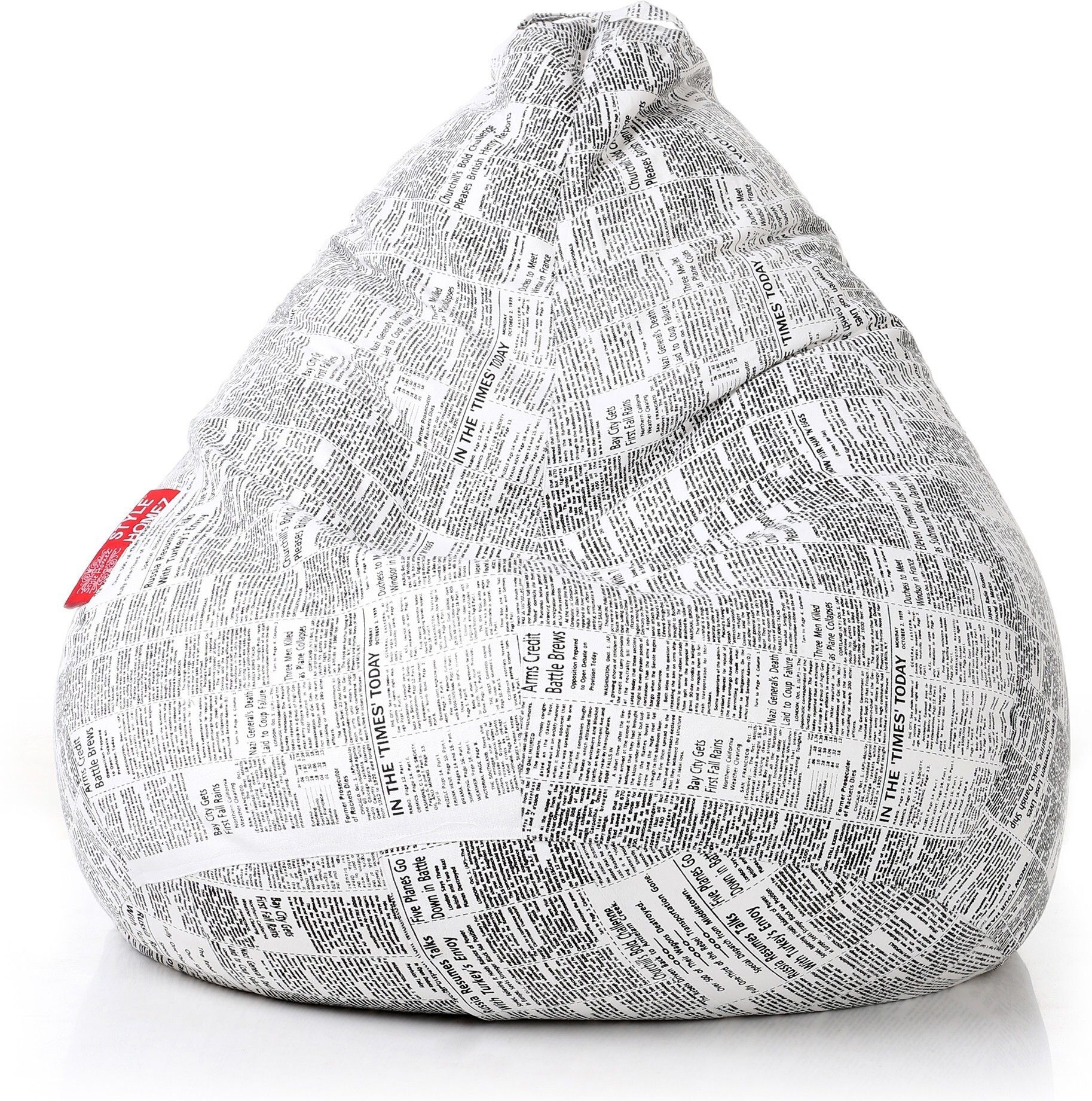 XXL Classic Cotton Canvas Printed Teardrop Bean BagWith Bean Filling-image-8
