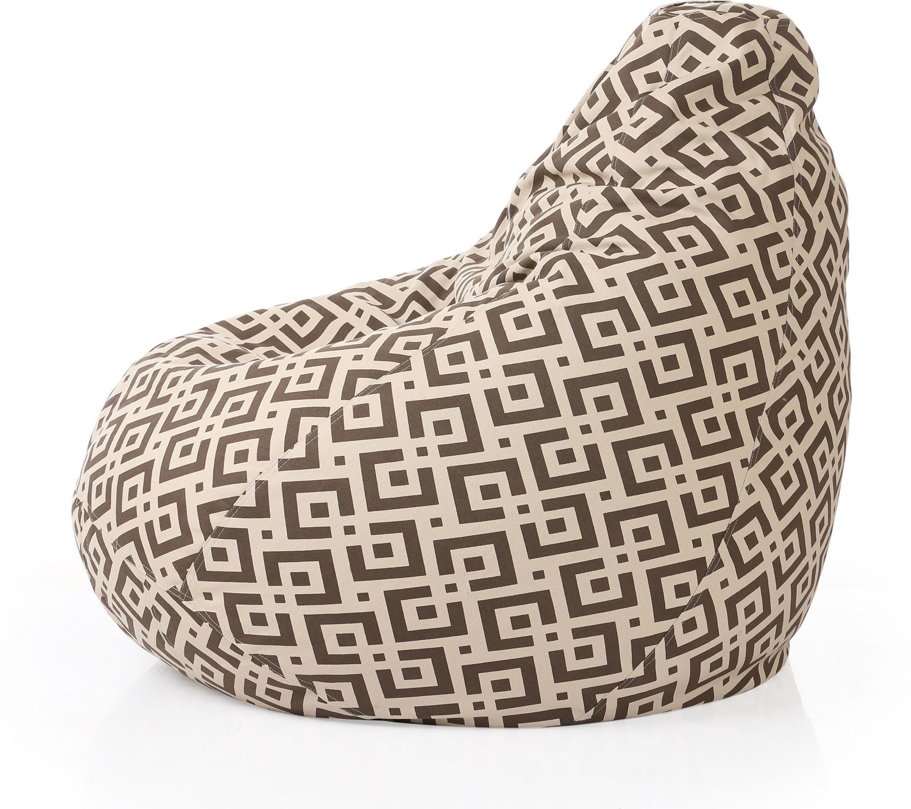 4XL Classic Cotton Canvas Geometric Printed Teardrop Bean Bag With Bean Filling-image-6