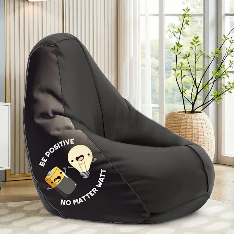 4XL Be Positive Printed Bean Bag Filled With Beans Teardrop Bean BagWith Bean Filling-image-17