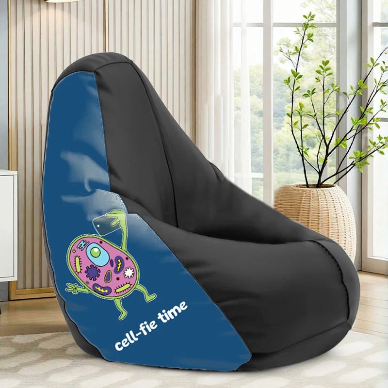 XXXL Cell-fie Time Printed Bean Bag Filled With Beans Teardrop Bean BagWith Bean Filling-image-8