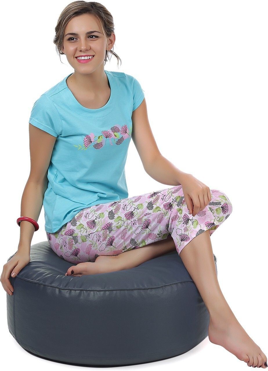 Large Classic Round Floor Cushion Bean Bag Footstool With Bean Filling-image-20