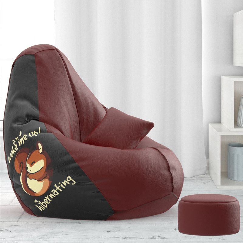 beannie 5XL Premium, Designer - Snooze Squad Theme-Do not wake me up - Printed Teardrop Bean Bag With Bean Filling-picture-13