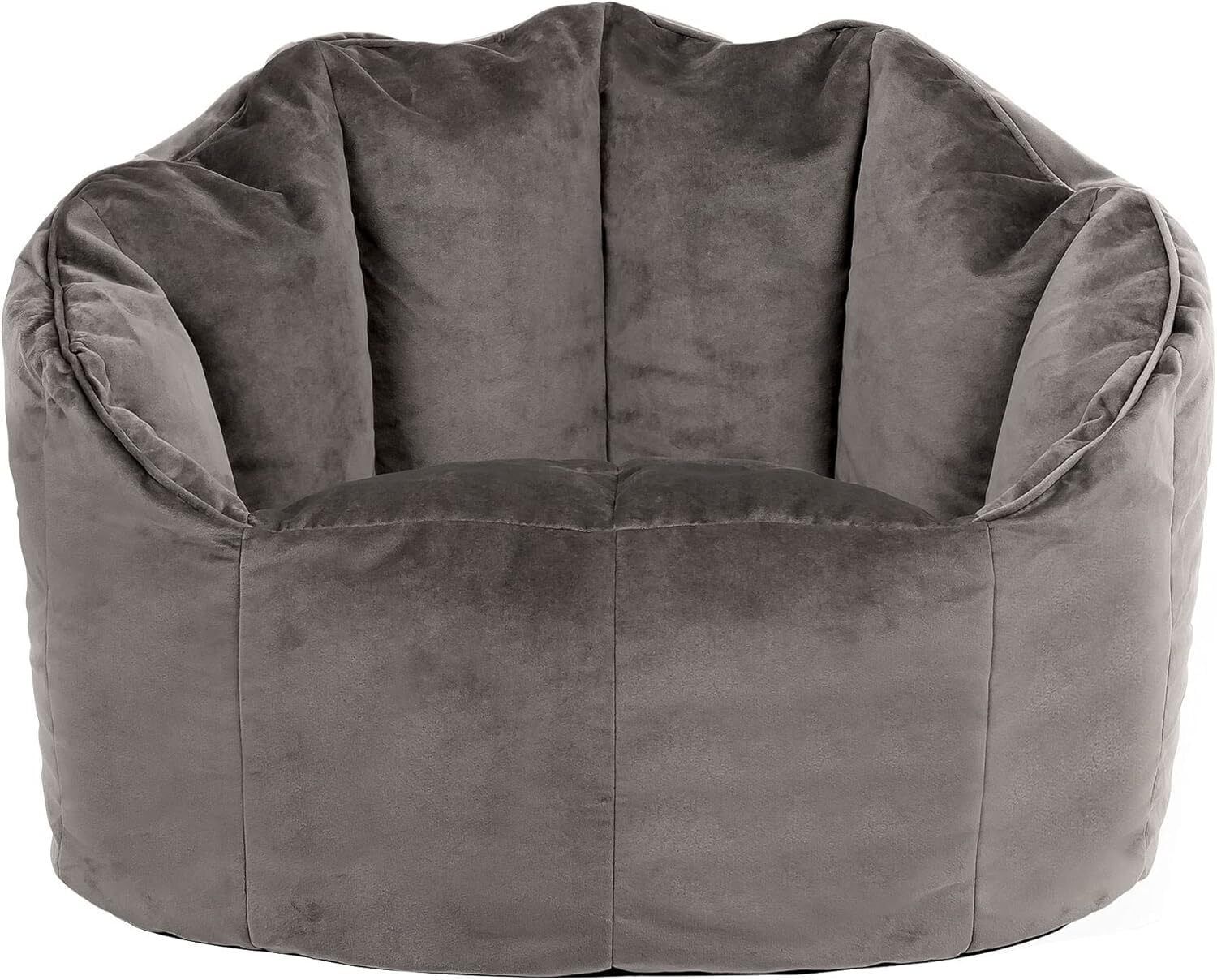 4XL GIGLICK ChillSac Velvet Mudda Sofa Bean Bag Soft & Comfortable Seat for Adult | Bean Bag Sofa With Bean Filling-image-1