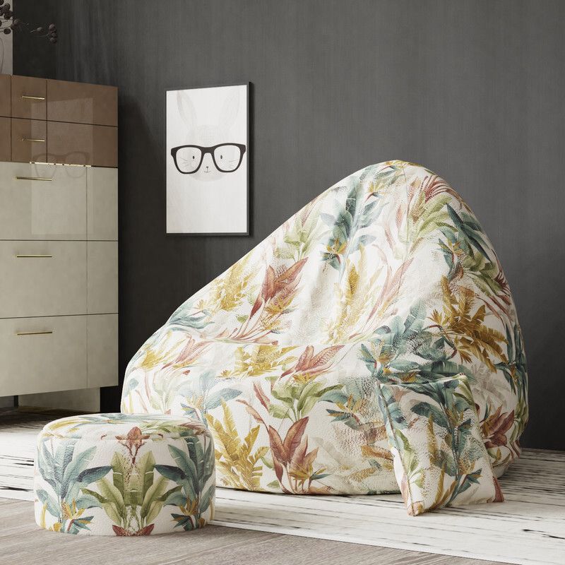XXXL Oreka Homes Premium Bean Bag with Free Cushion and Footrest Teardrop Bean Bag With Bean Filling-image-41