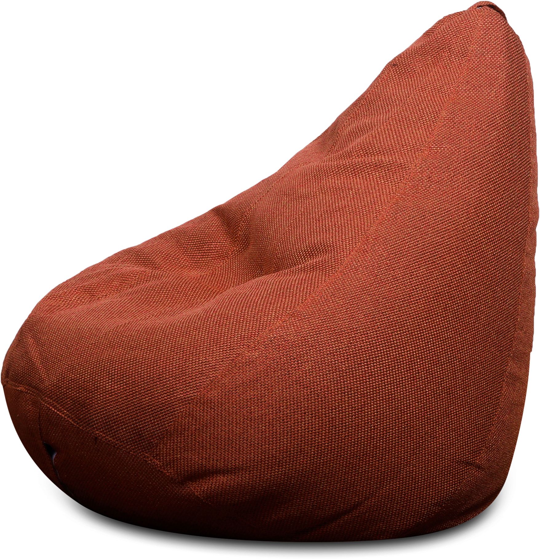 XXXL ORGANIX Collection, Organic Jute Fabric Orange Color, Classic Teardrop Bean Bag With Bean Filling-image-28