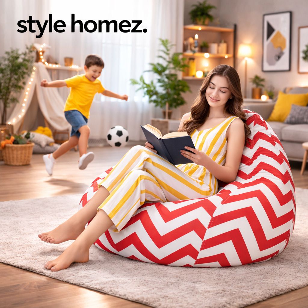 style homez XXL Tear Drop Bean Bag Cover (Without Beans)-picture-20