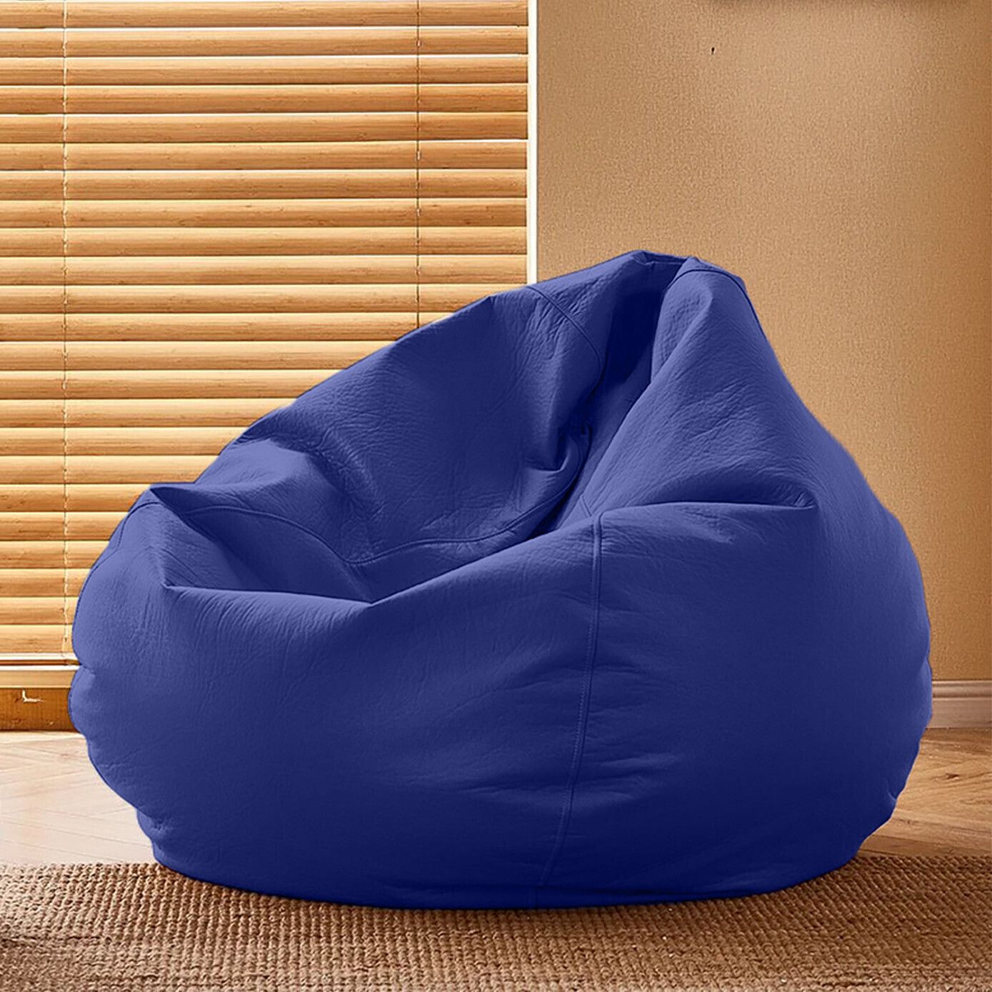 flipkart perfect homes 5XL CloudBean Bean Bag Sofa , Blue Teardrop Bean Bag With Bean Filling-picture-49