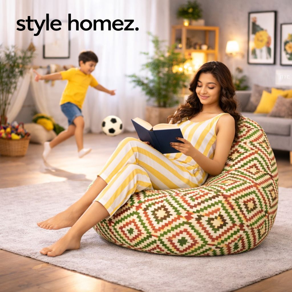 style homez XXL Tear Drop Bean Bag Cover (Without Beans)-picture-19