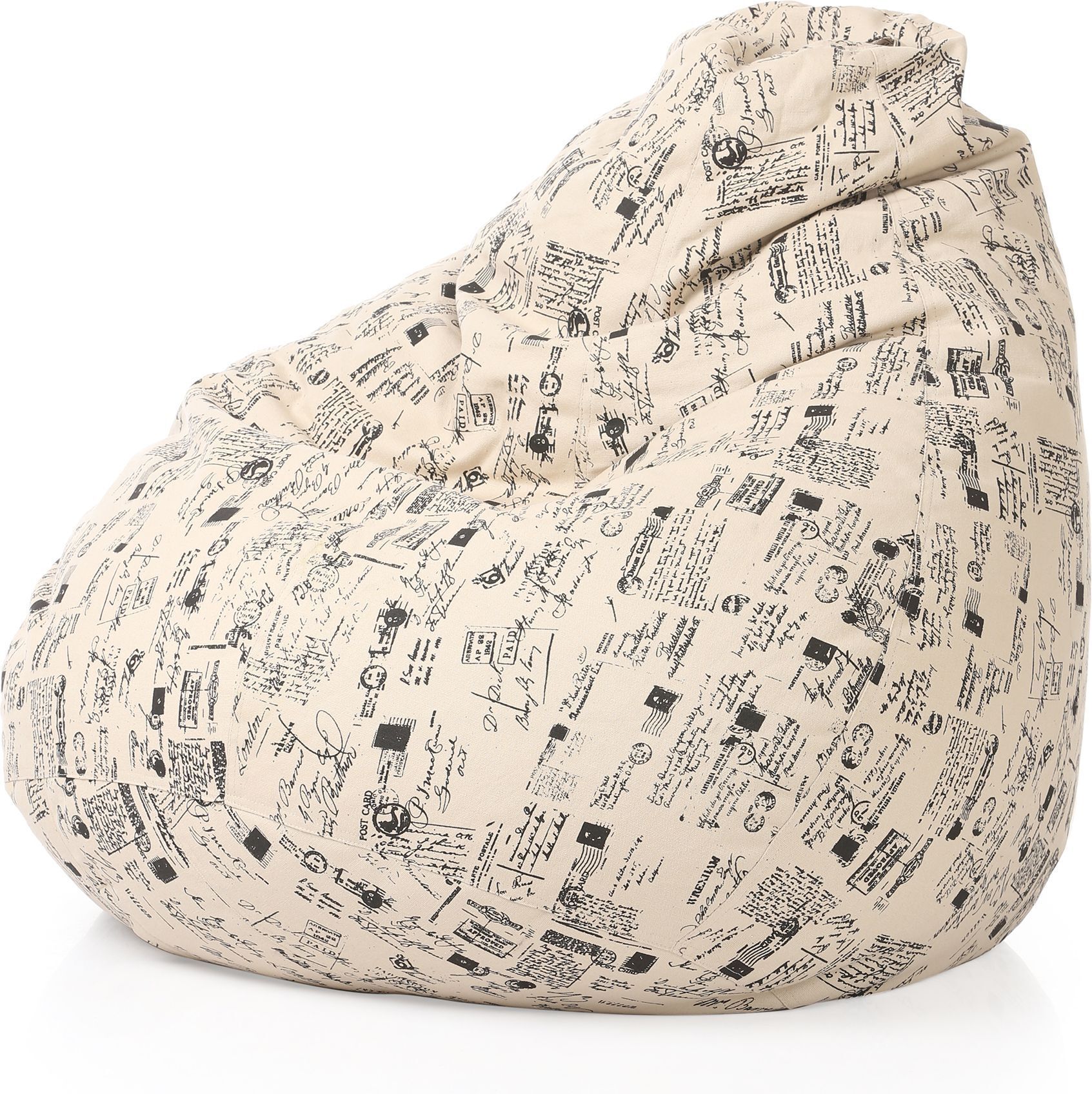 style homez 4XL Classic Cotton Canvas Abstract Printed Teardrop Bean Bag With Bean Filling-picture-24