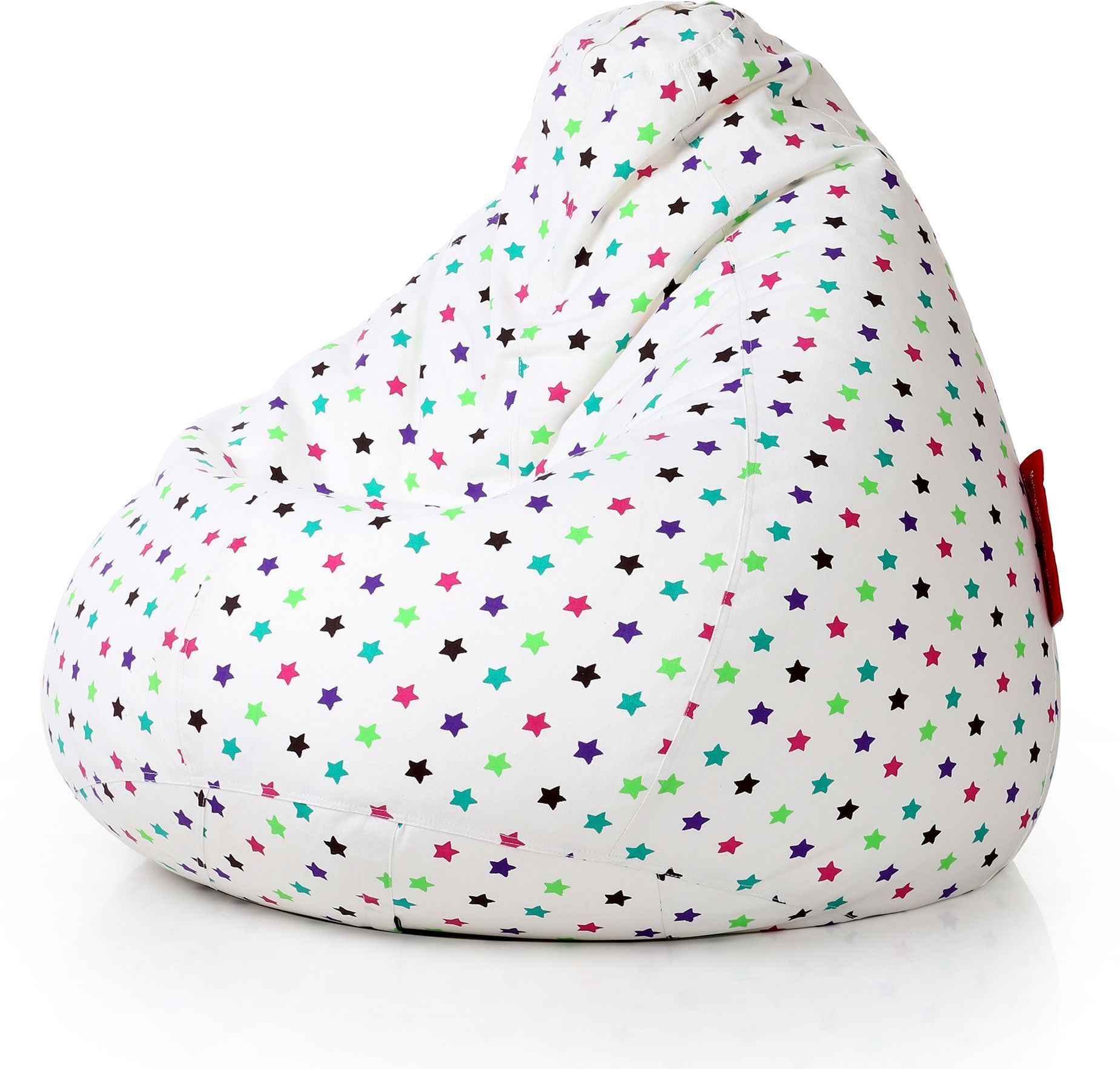 style homez 4XL Classic Cotton Canvas Star Printed Teardrop Bean Bag With Bean Filling-picture-32