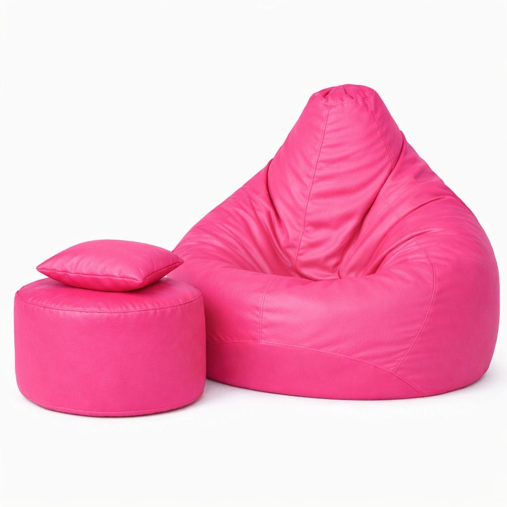 4XL with Bean Filled 1.5KG and Footrest & Pillow – Large Multicolor Comfort Lounger Bean Bag Sofa With Bean Filling-image-2