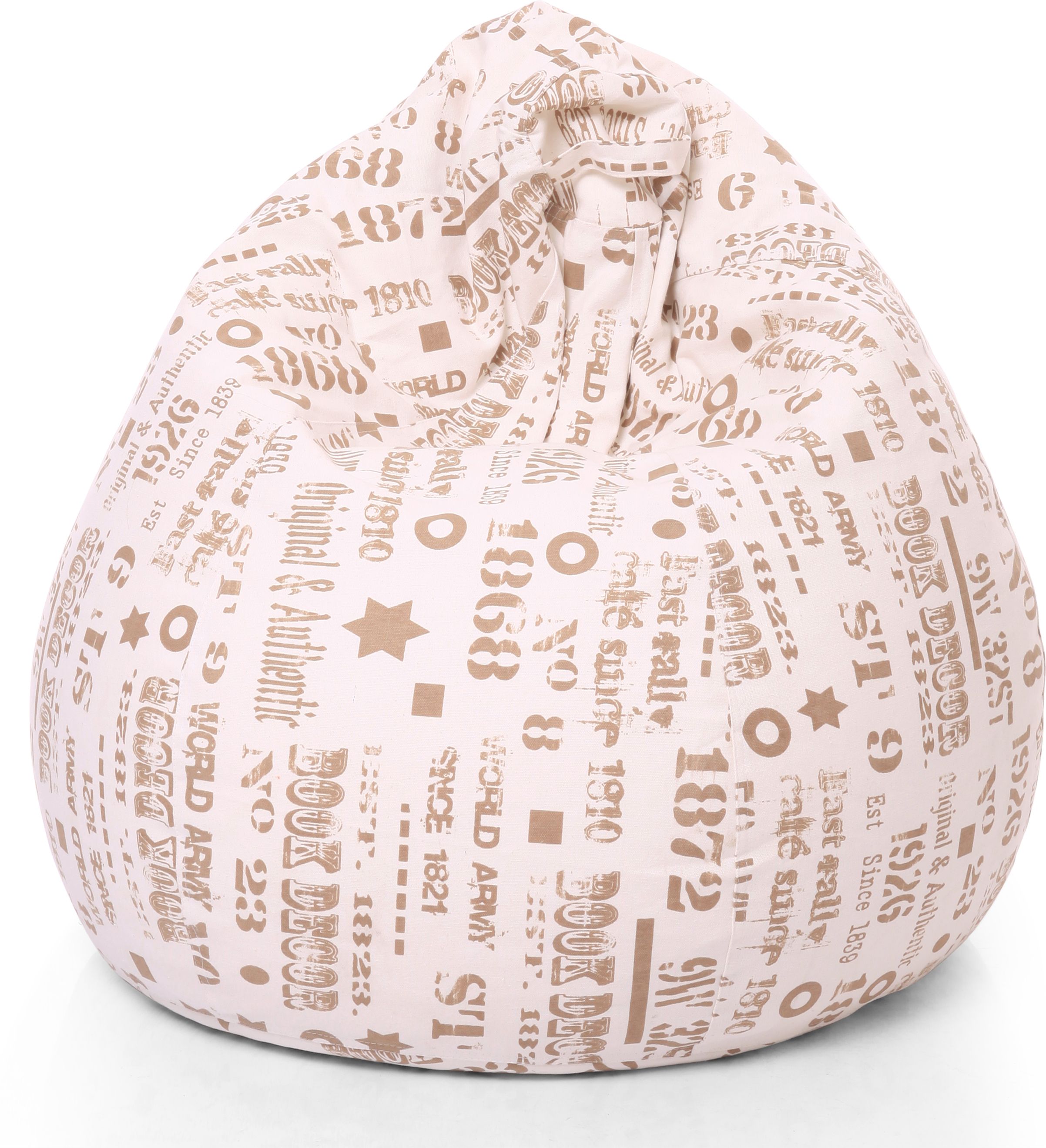 XL Classic Cotton Canvas Abstract Printed Teardrop Bean BagWith Bean Filling-image-17