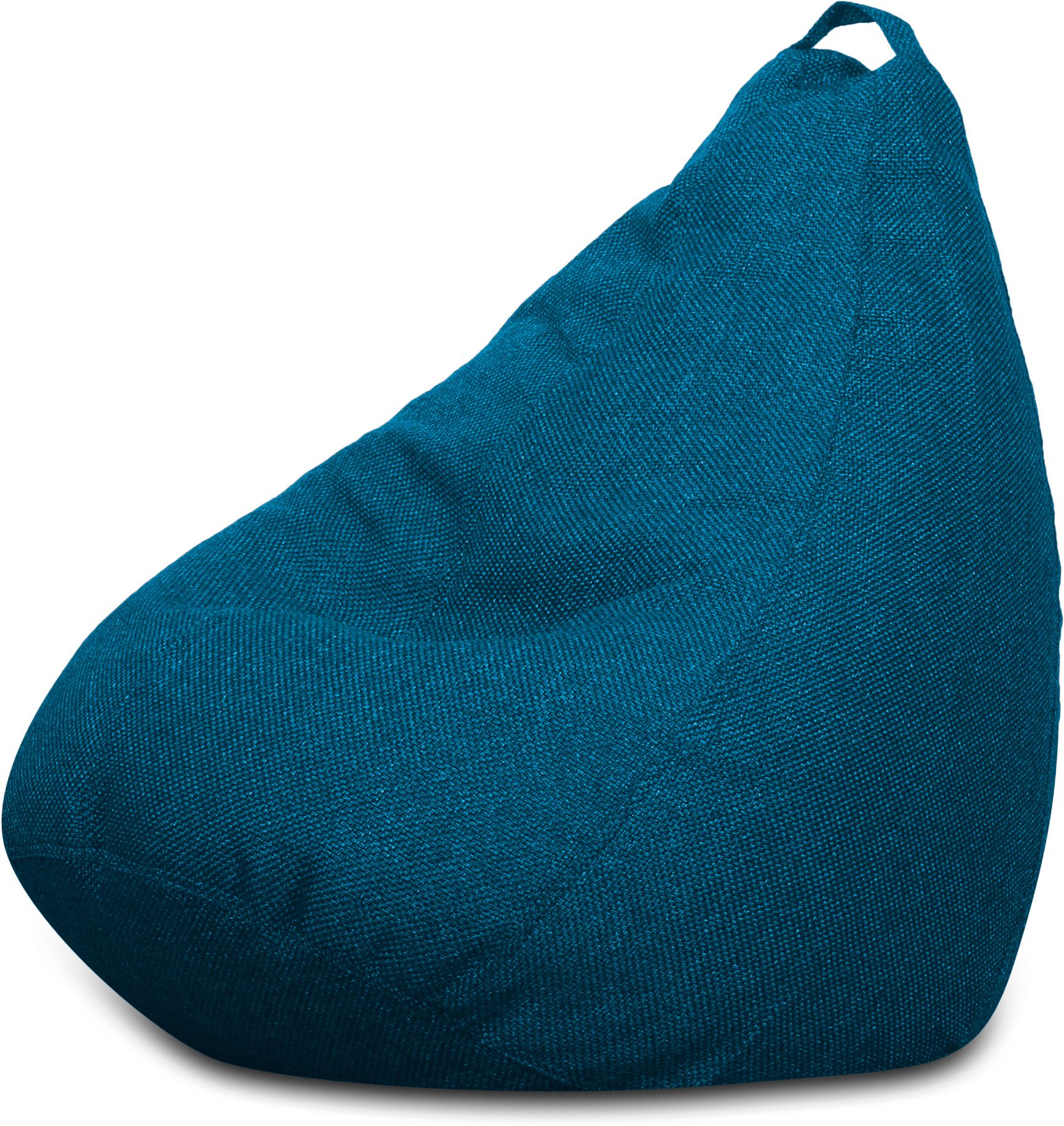 XL ORGANIX Collection, Organic Jute Fabric Berry Blue Color, Classic Teardrop Bean Bag With Bean Filling-image-23