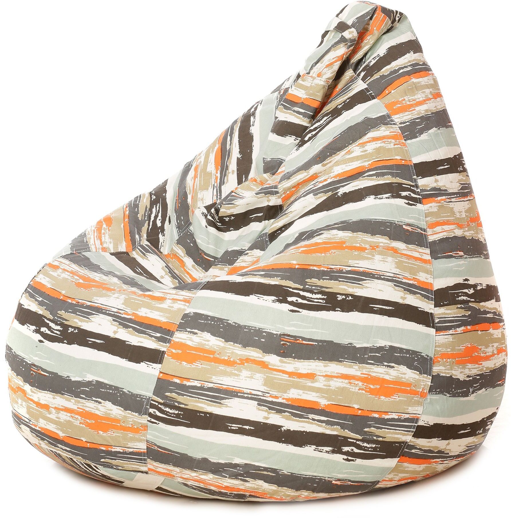 style homez 4XL Classic Cotton Canvas Stripes Printed Teardrop Bean Bag With Bean Filling-picture-37