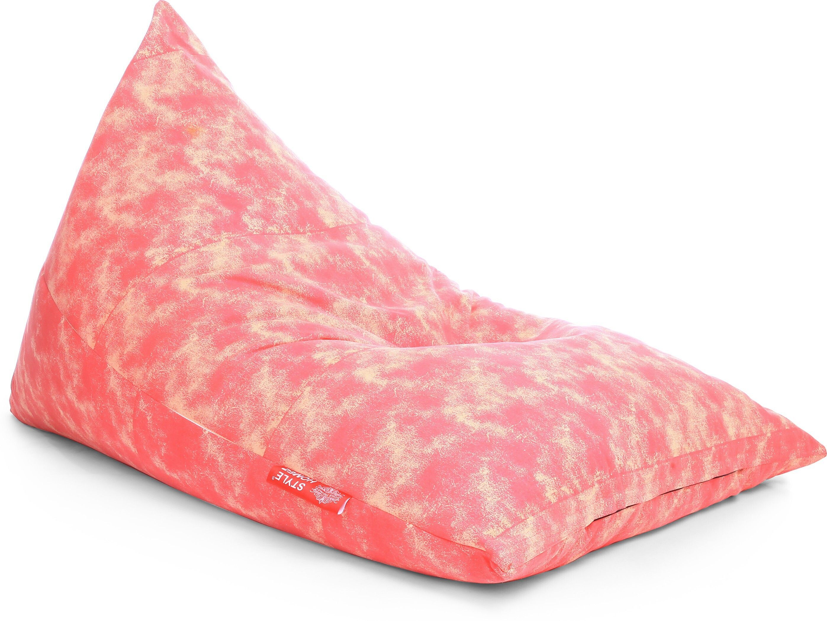 XXL Pyramid Cotton Canvas Abstract Printed Lounger Bean Bag With Bean Filling-image-38
