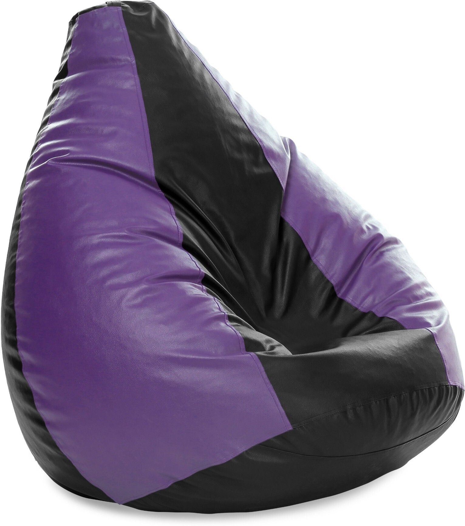 4XL Premium Leatherette Classic Black Purple Color Jumbo Teardrop Bean Bag With Bean Filling-image-33