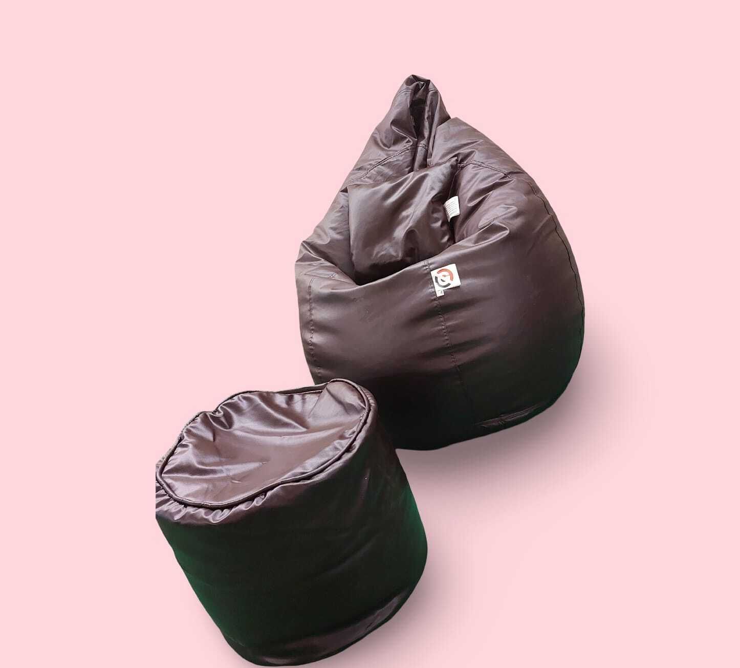 XL Luxury XL Bean Bag Chair Set with Footrest & Cushion Bean Bag Chair With Bean Filling-image-37