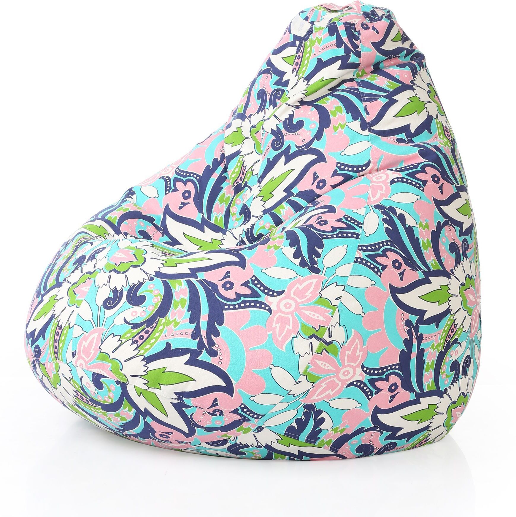 style homez 4XL Classic Cotton Canvas Floral Printed Teardrop Bean Bag With Bean Filling-picture-30