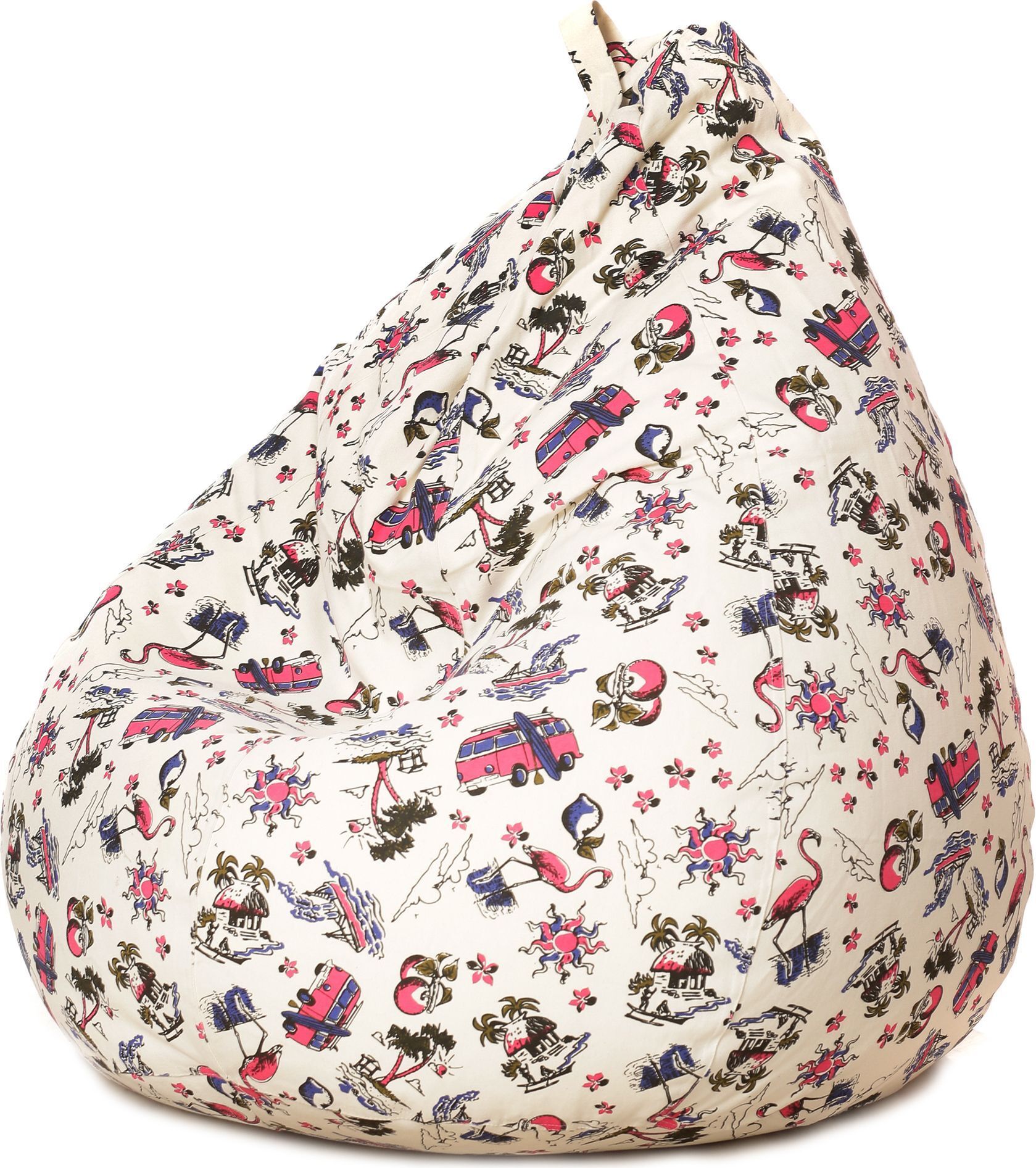 style homez 4XL Classic Cotton Canvas Abstract Printed Teardrop Bean Bag With Bean Filling-picture-35