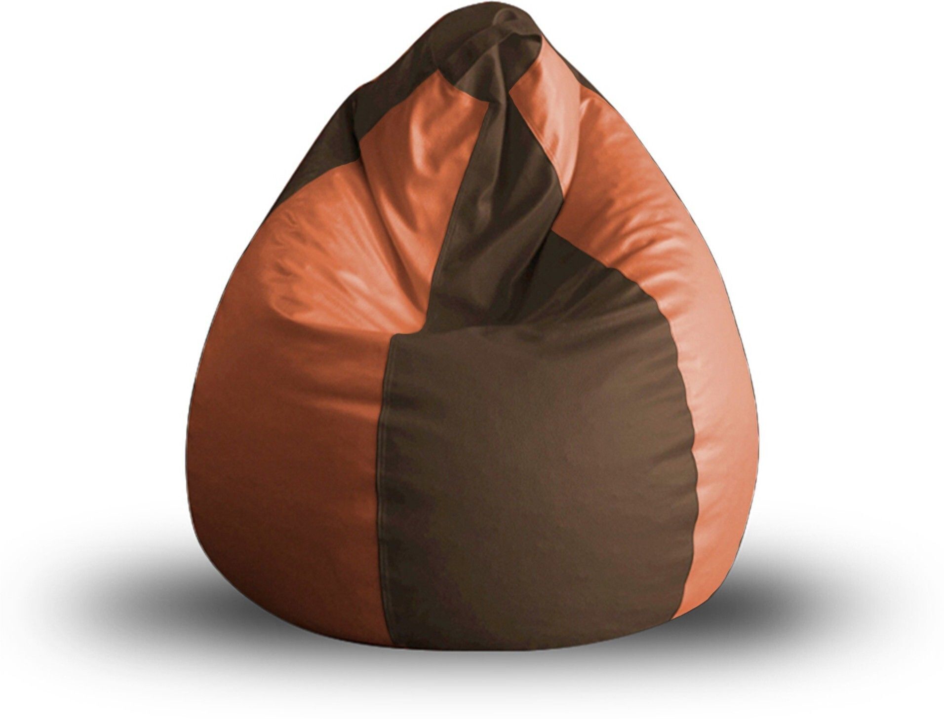 style homez XL Premium Leatherette Classic Brown Tan Color Teardrop Bean Bag With Bean Filling-picture-3