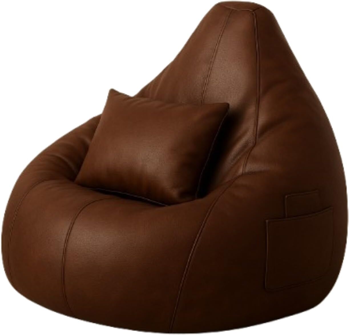 XXL 2XL Brown Bean Bag Combo With Cushion Filled with Beans Bean Bag Sofa With Bean Filling-image-18