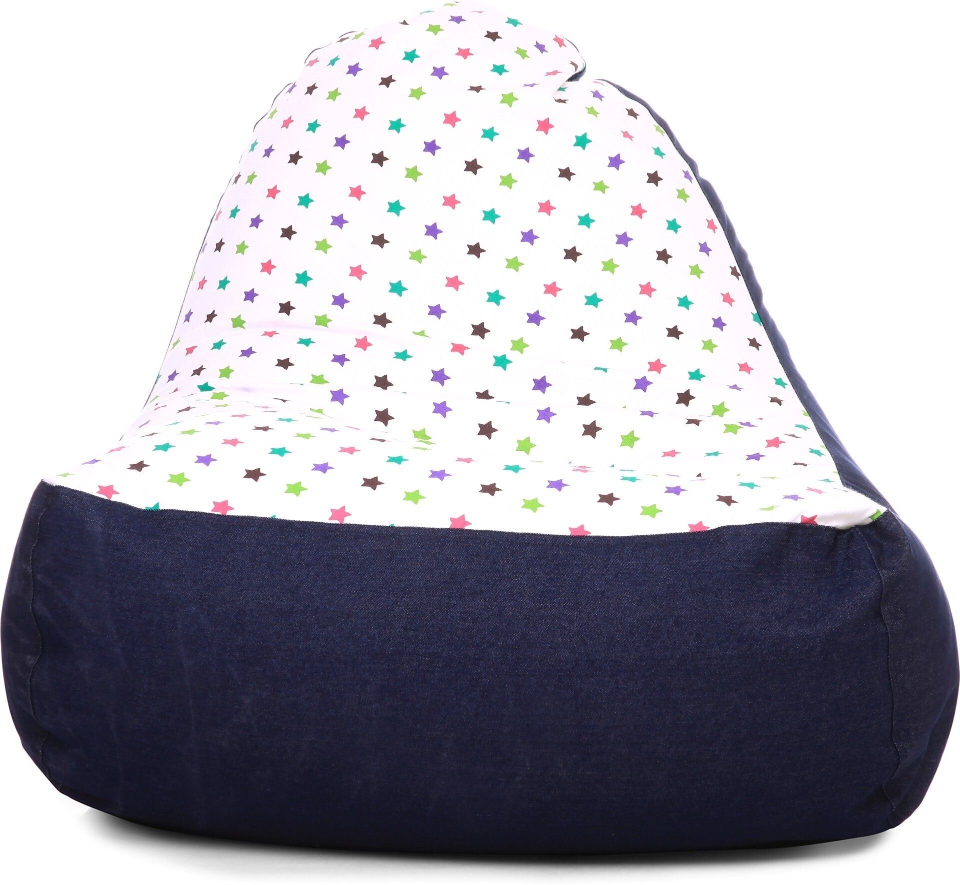 style homez XXL Urban Design Denim Canvas Star Printed Bean Bag Chair With Bean Filling-picture-40
