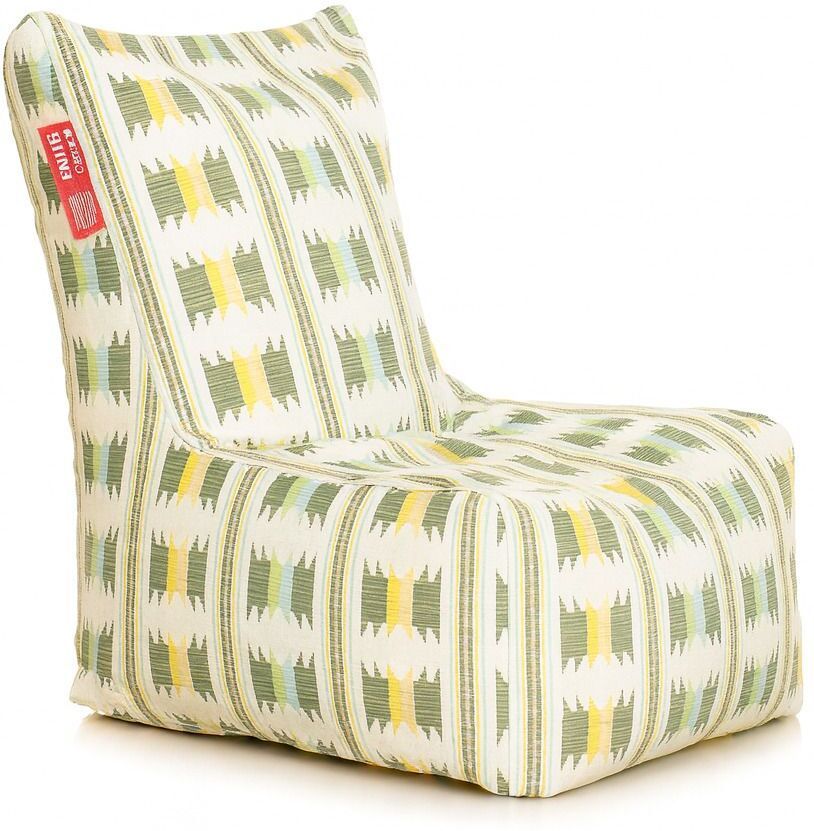 XL CANVAS CLASSIC CHAIR, Cotton Canvas Stripes Printed Bean Bag Chair With Bean Filling-image-7